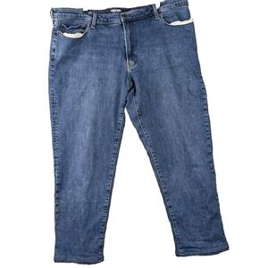 Land's End Square Rigger Jeans Mens 42 Blue Flannel Lined Traditional‎ Fit Work